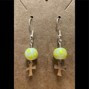 Simple cross earrings